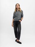 Product image thumbnail - COL MONTANT PULL EN MAILLE, Medium Grey Melange | 4