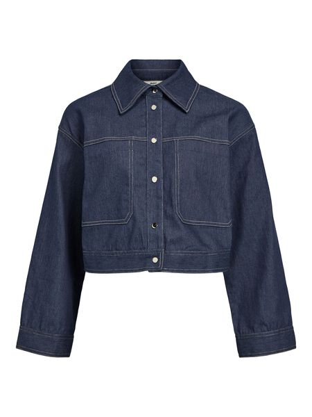 Object Collectors Item CROPPED DENIM JACKET, Dark Blue Denim, highres - 23043332_DarkBlueDenim_001.jpg