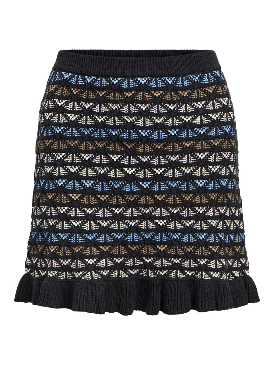 Carousel image - KNITTED MINI SKIRT, Black | 1