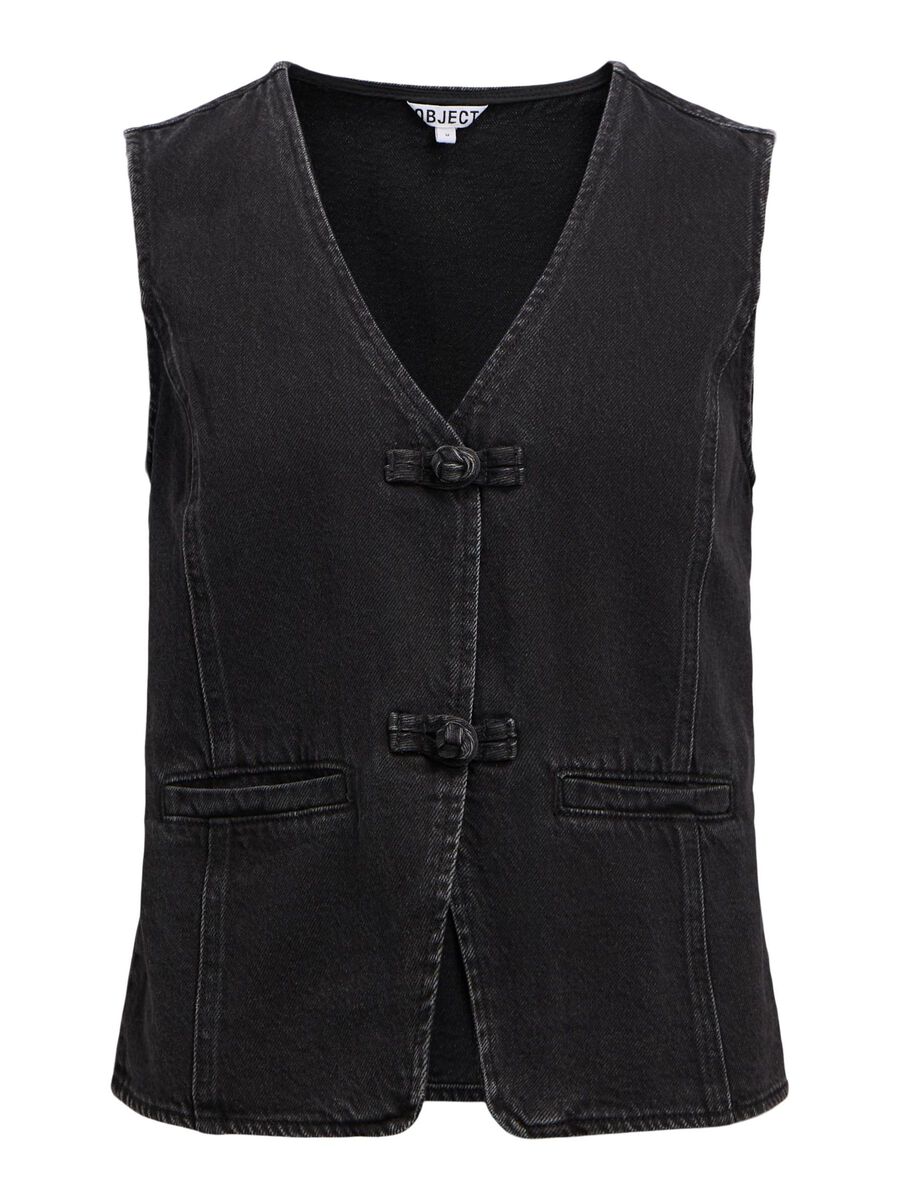 Carousel image - DENIM VEST, Black Denim | 1