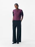 Product image thumbnail - KORTÄRMAD STICKAD KOFTA, Mauve Wine | 4