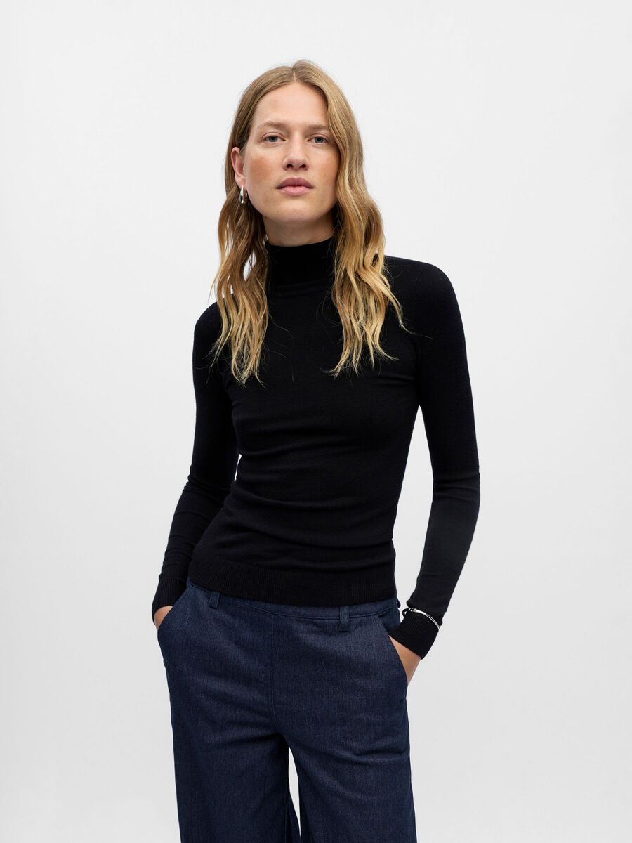 Product carousel image - OBJTHESS STRICKPULLOVER, Black | 1