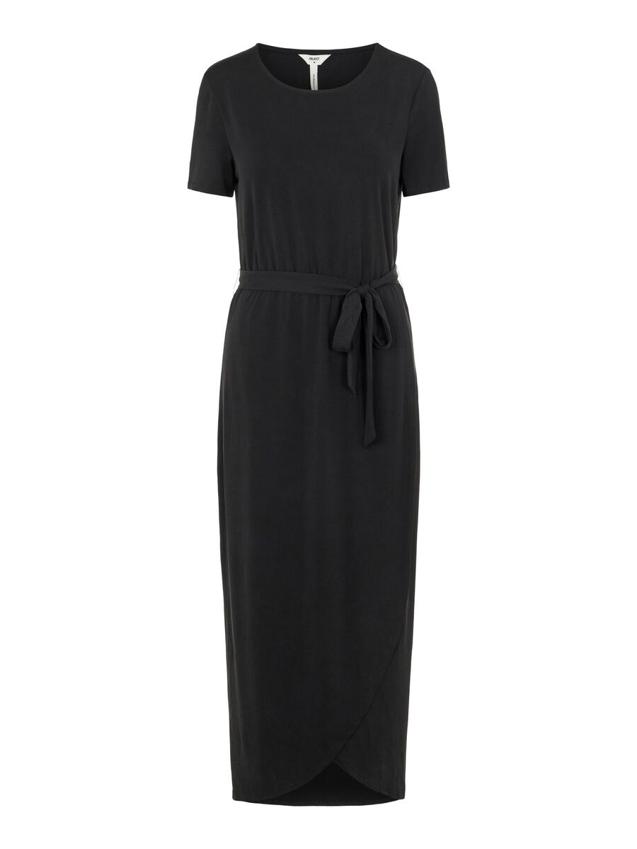 Object Collectors Item SHORT SLEEVED WAIST TIE MAXI DRESS, Black, highres - 23031011_Black_001.jpg