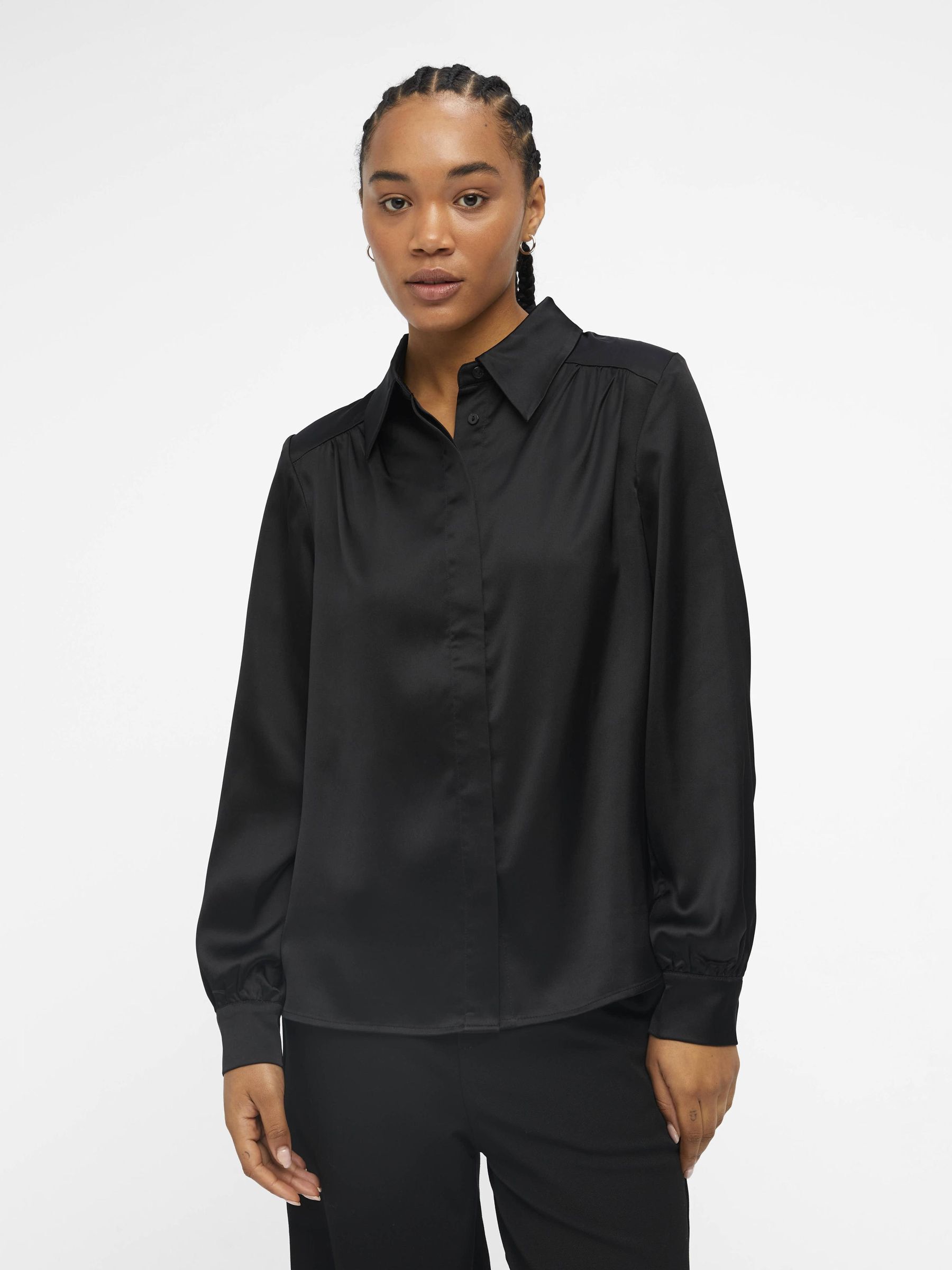 EN SATIN CHEMISE Noir .OBJECT CI France
