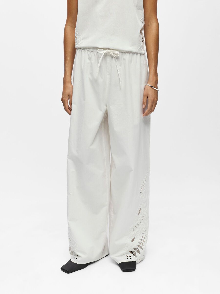 Product carousel image - LACE TROUSERS, Cloud Dancer | 1