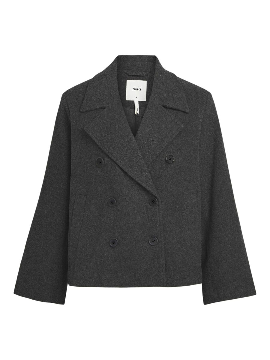 OBJECT OBJKEILY SHORT JACKET, Dark Grey Melange, highres - 23040644_DarkGreyMelange_1151935_001.jpg
