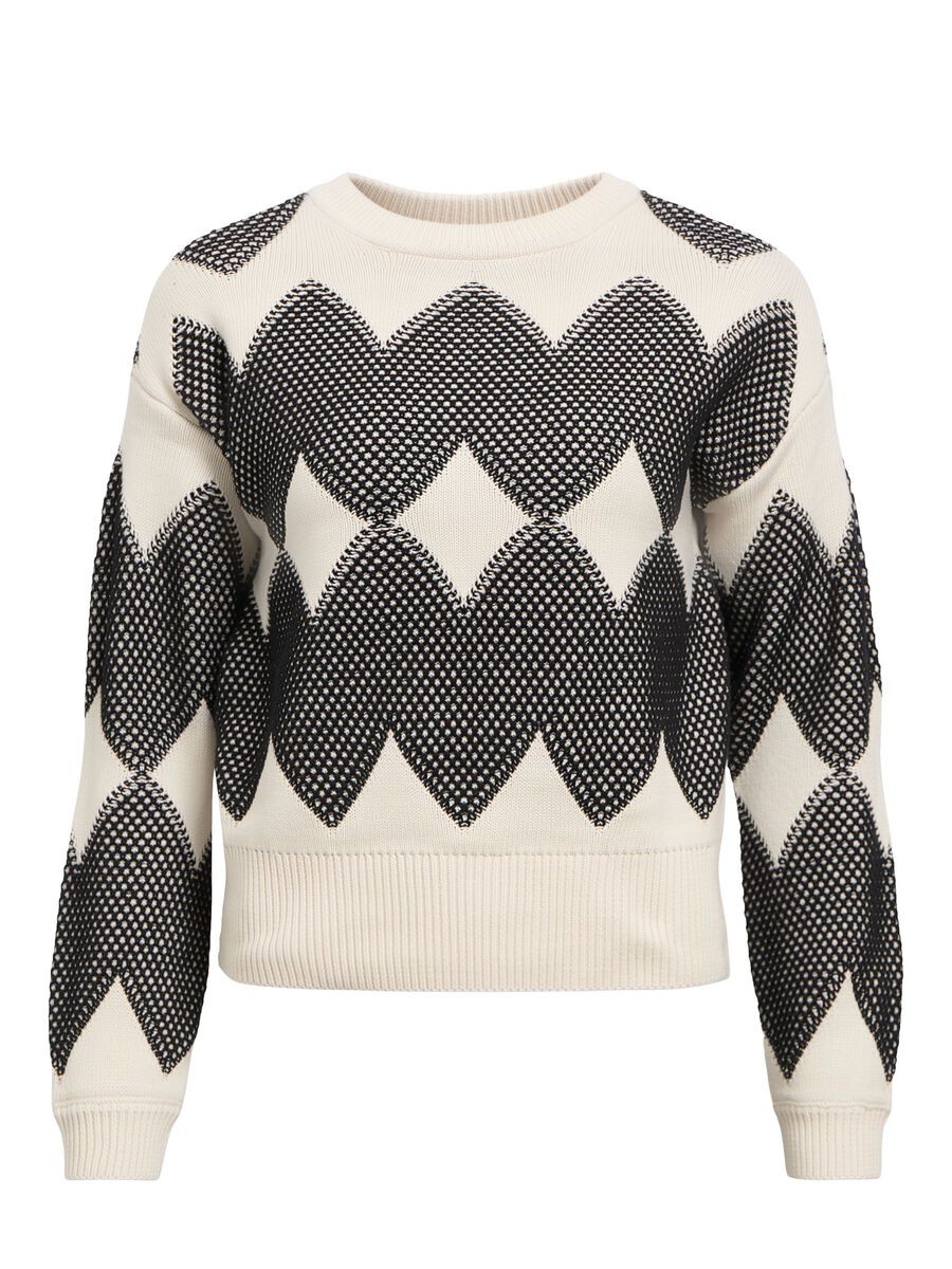 Carousel image - PATTERNED PULLOVER, White Sand | 1