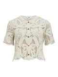 Product image thumbnail - HÆKLET CARDIGAN, Sandshell | 1
