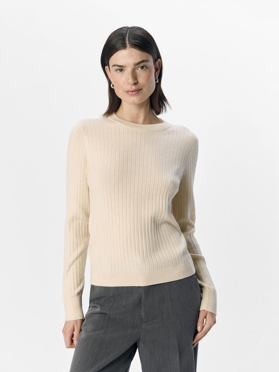OBJECT RIBBED KNITTED TOP, Sandshell, highres - 23046228_Sandshell_1174677_003.jpg