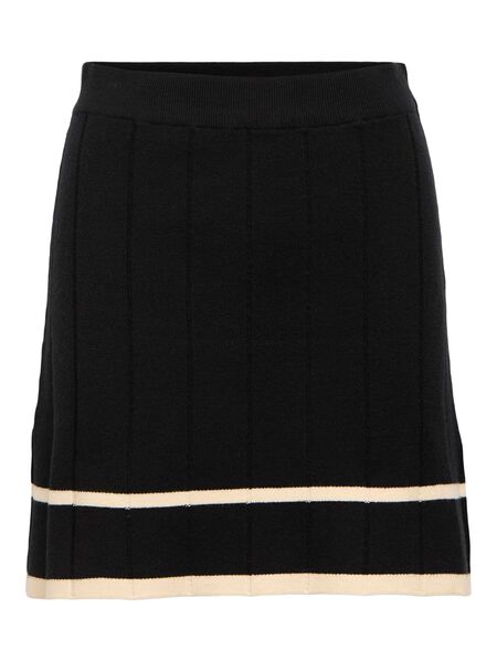 OBJECT KNITTED MINI SKIRT, Black, highres - 23048172_Black_1237538_001.jpg