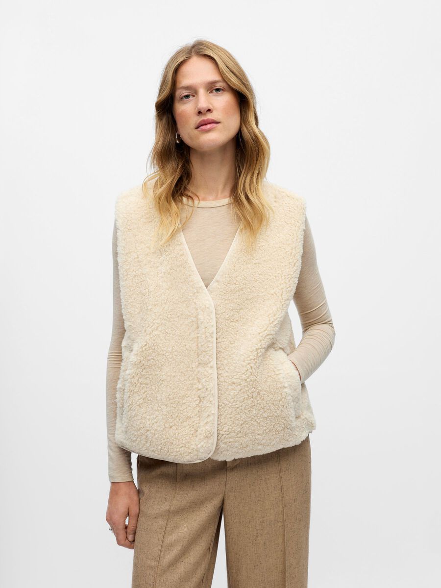 Carousel image - POLAIRE GILET SANS MANCHES, Sandshell | 2