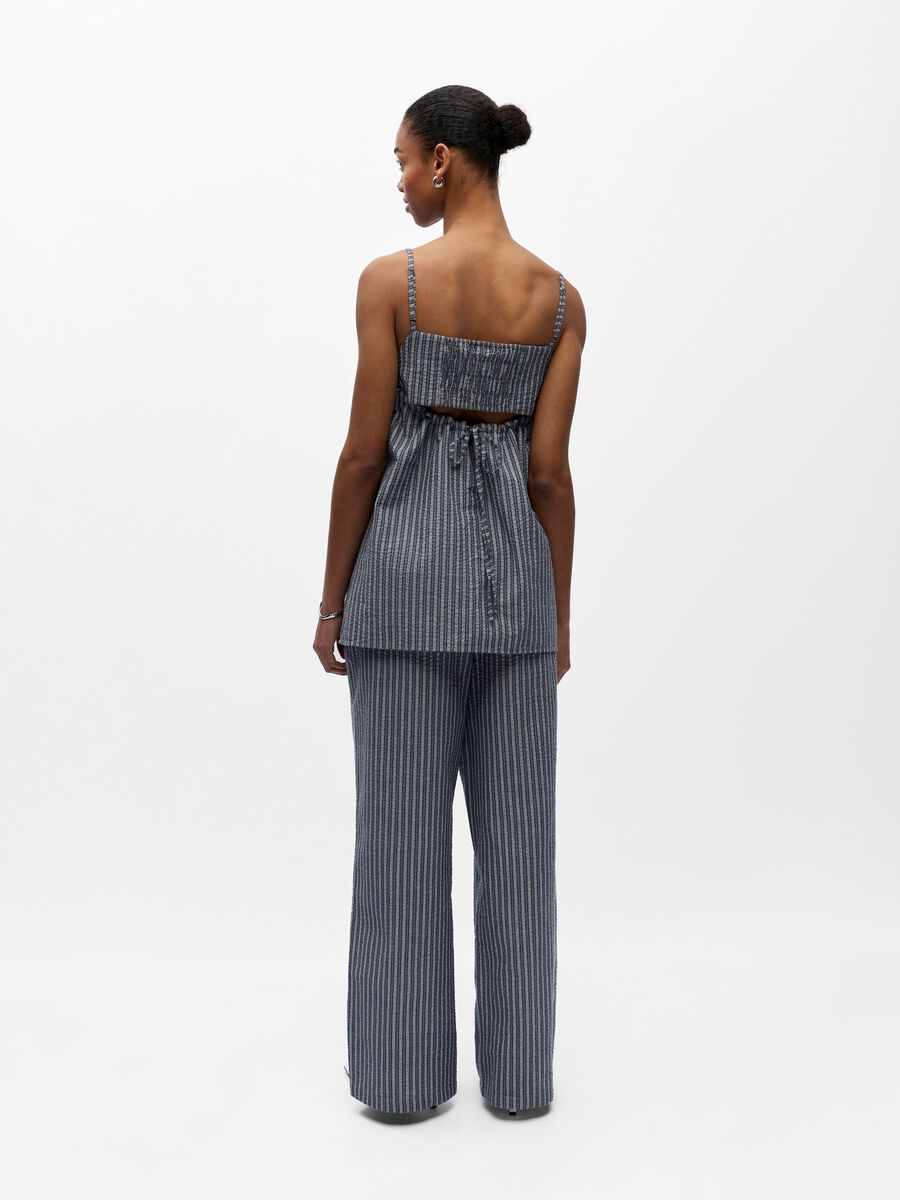 Carousel image - PINSTRIPED SINGLET, Dark Denim | 3
