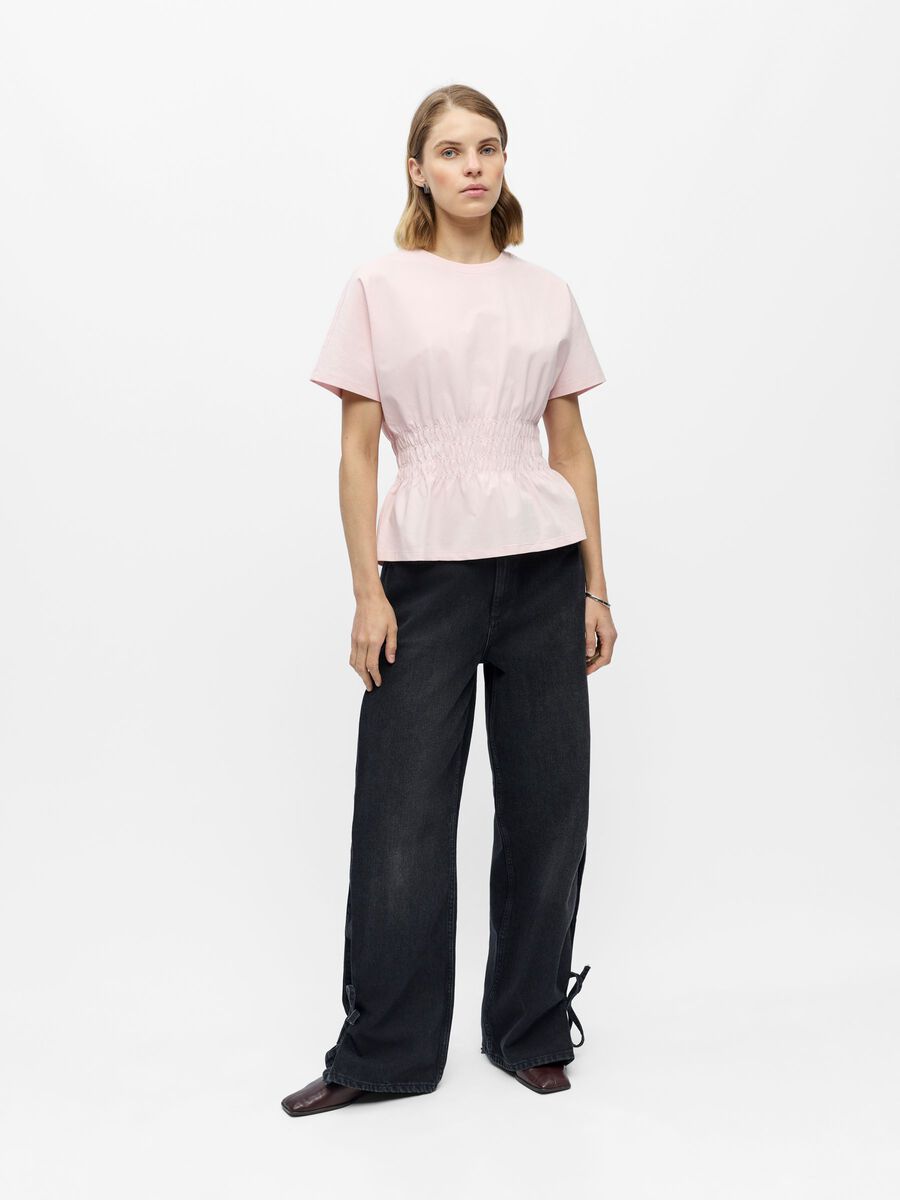 Carousel image - SMOCKED PEPLUM TOP, Pale Lilac | 4