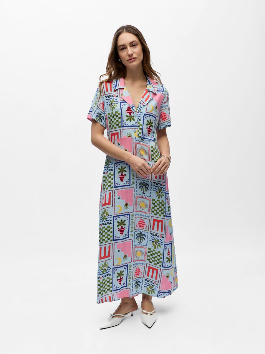 Product carousel image - SHORT SLEEVE SHIRT DRESS, Winter Sky | 1