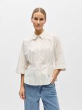 Product image thumbnail - PEPLUM SKJORTA, White Sand | 2