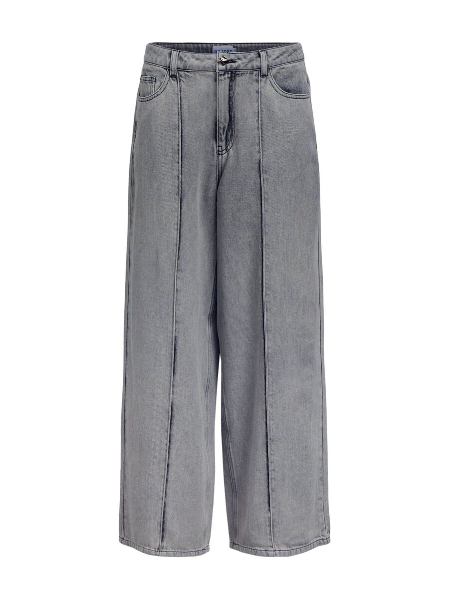 Product carousel image - WIDE LEG JEANS, Light Grey Denim | 2
