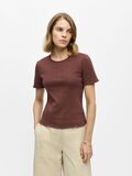 Product image thumbnail - RONDE HALS TOP, Seal Brown | 2