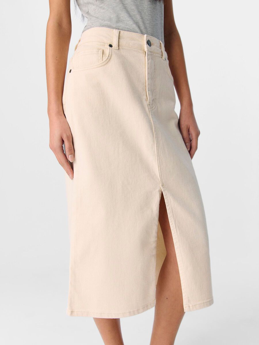 Carousel image - DENIM MIDI SKIRT, Sandshell | 6