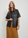 Object Collectors Item LEATHER SHORT SLEEVED SHIRT, Black, highres - 23033524_Black_003.jpg