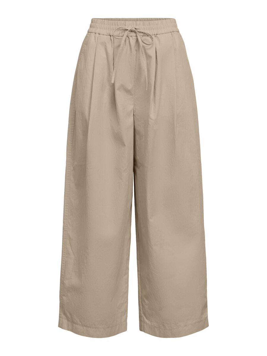 Product carousel image - OBJBERTA  WIDE-LEG TROUSERS, Humus | 1