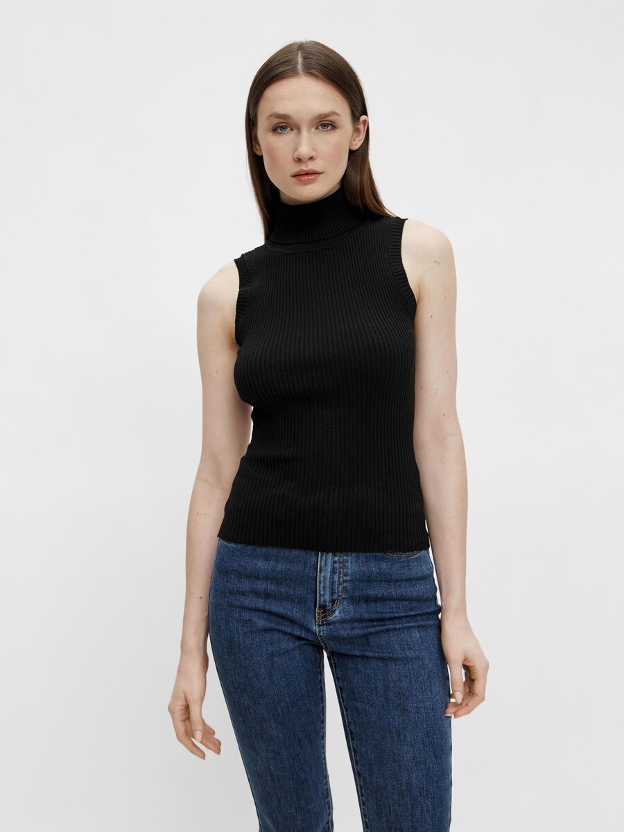 OBJECT COL GEBREIDE TOP, Black, highres - 23036847_Black_003.jpg