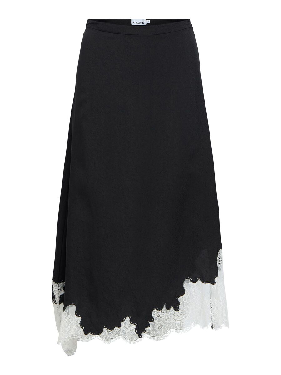 Product carousel image - LONG LACE SKIRT, Black | 2