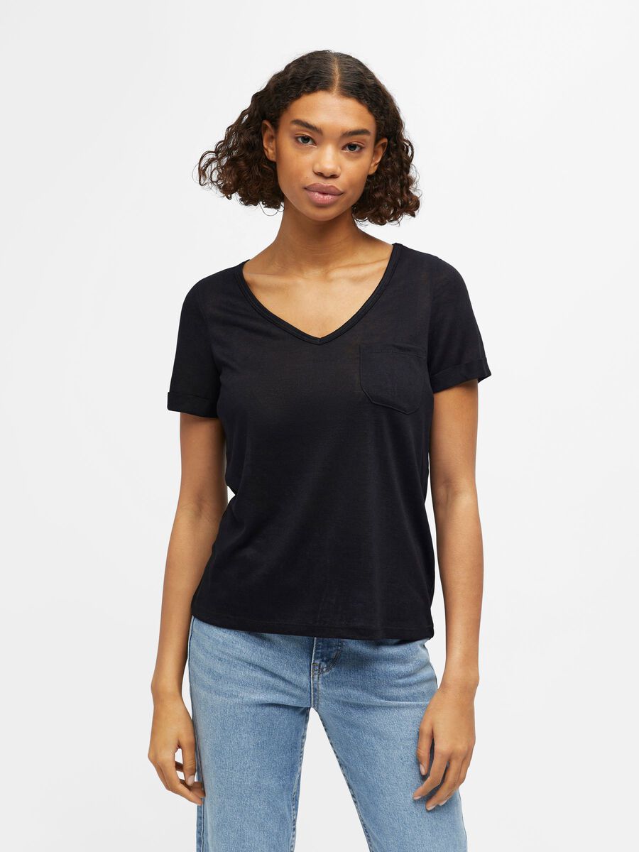 OBJECT T-SHIRT, Black, highres - 23023816_Black_003.jpg