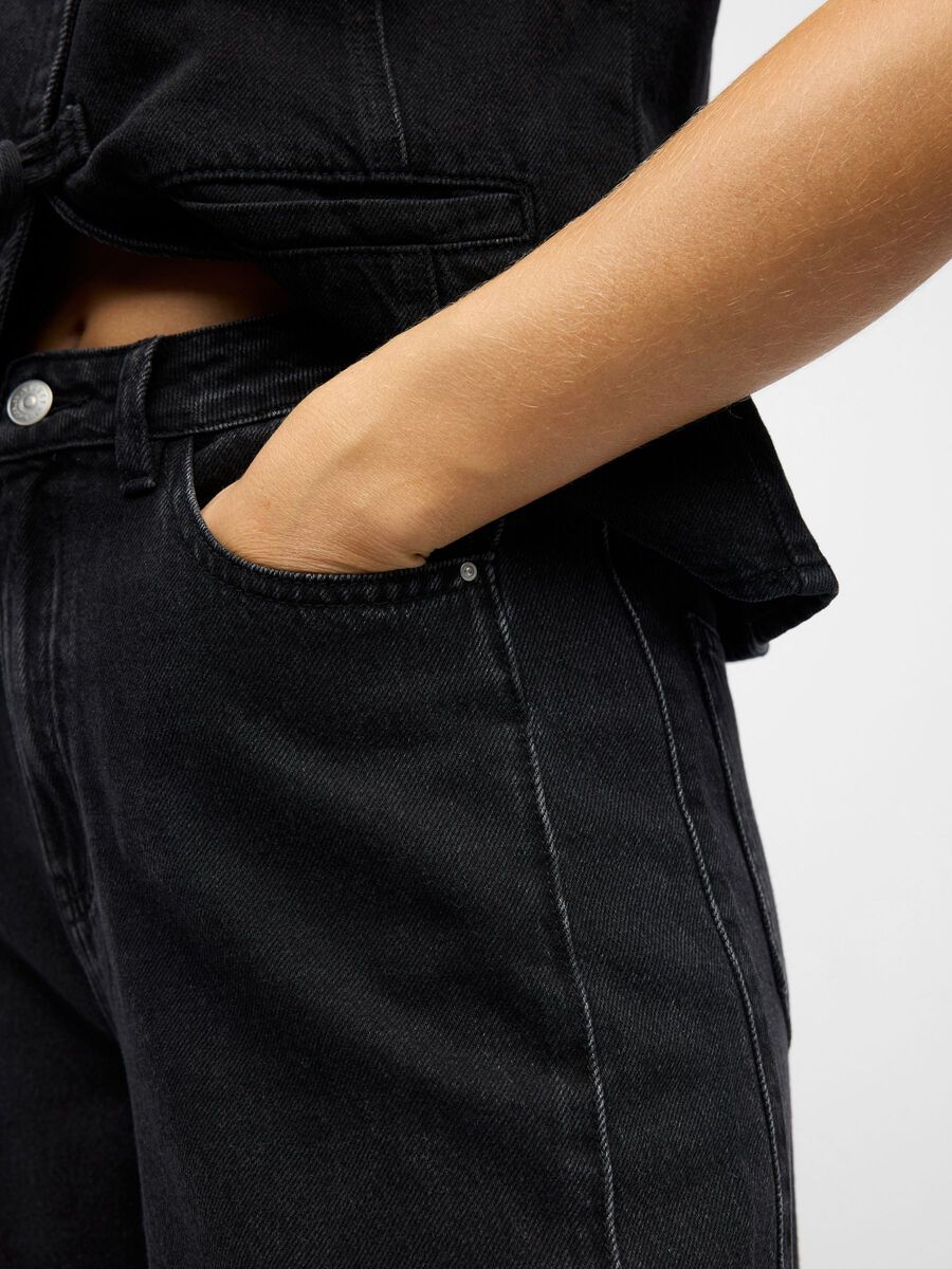 Product carousel image - WIDE LEG JEANS, Black Denim | 5