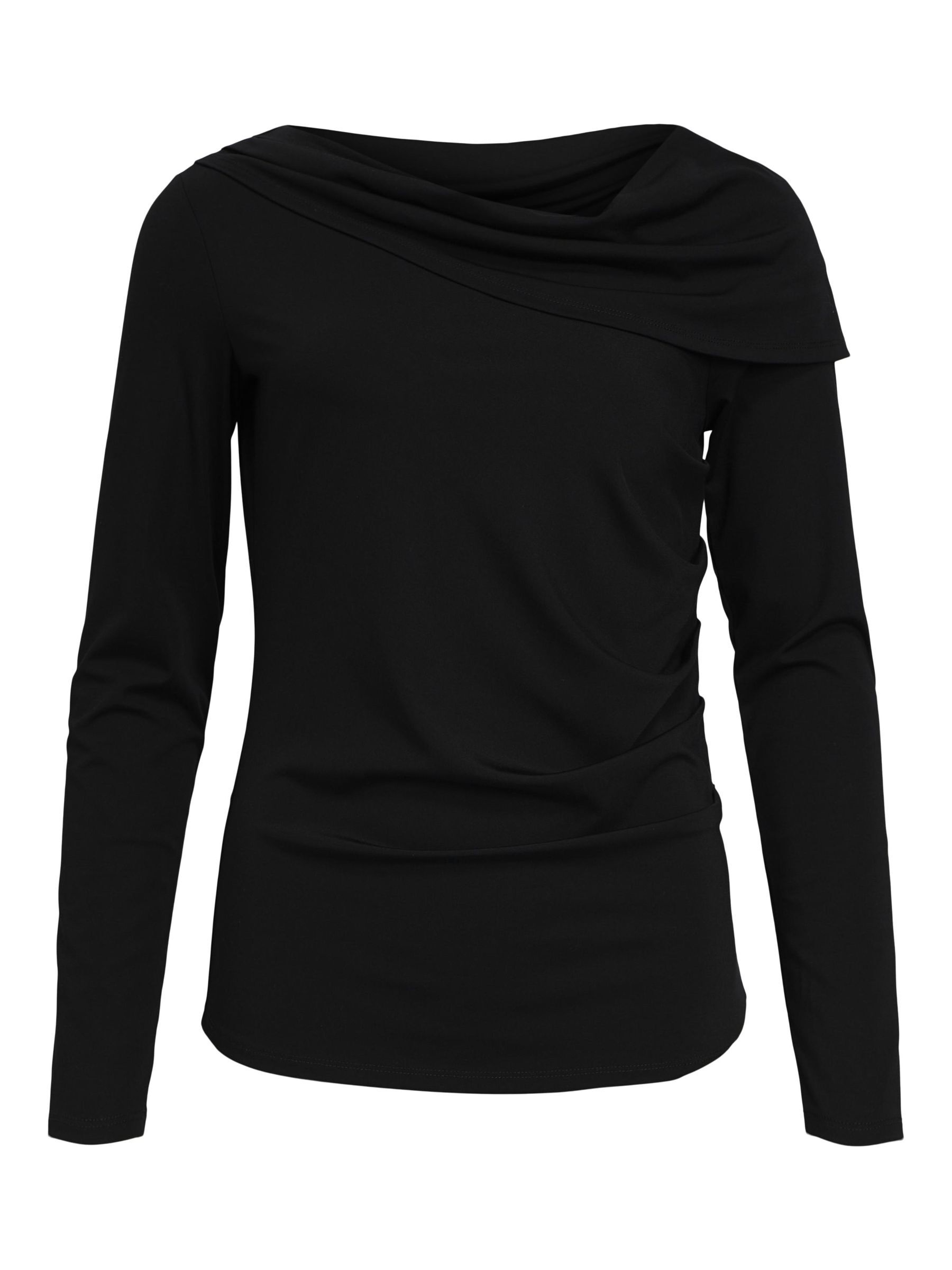 Off shoulder top new arrivals zwart lange mouw