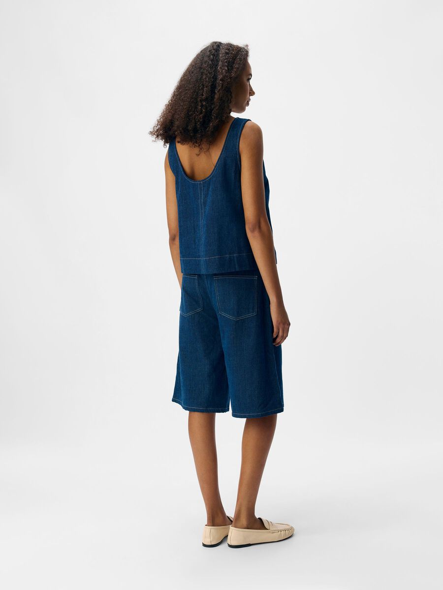 OBJECT EN DENIM TOP, Dark Medium Blue Denim, highres - 23048940_DarkMediumBlueDenim_004.jpg
