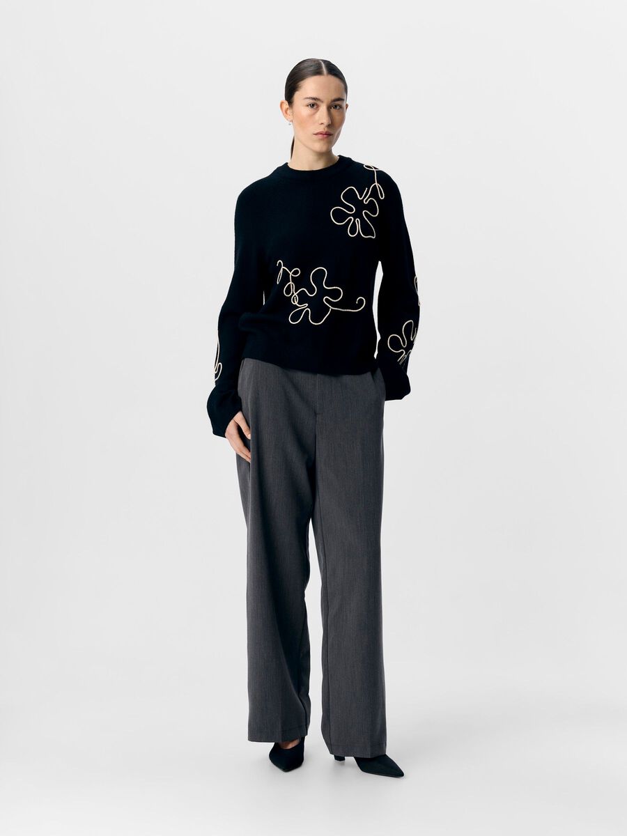 Carousel image - KNITTED PULLOVER, Black | 4