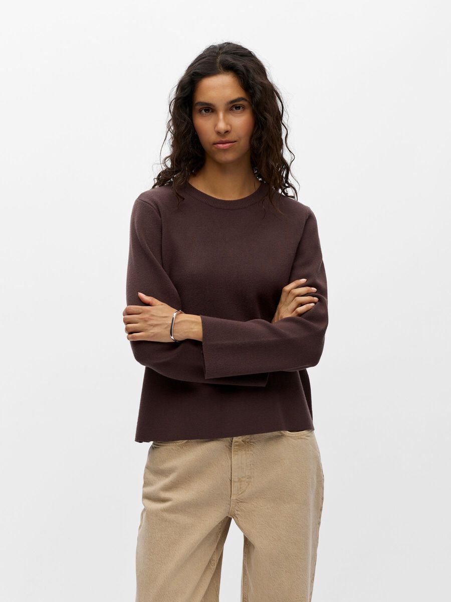 Product carousel image - MANCHES LONGUES PULL EN MAILLE, Seal Brown | 1