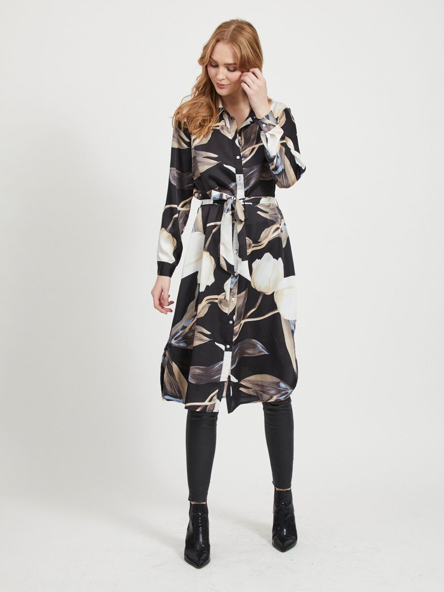 Carousel image - LIEN &Agrave; NOUER &Agrave; LA TAILLE ROBE-CHEMISE, Black | 3