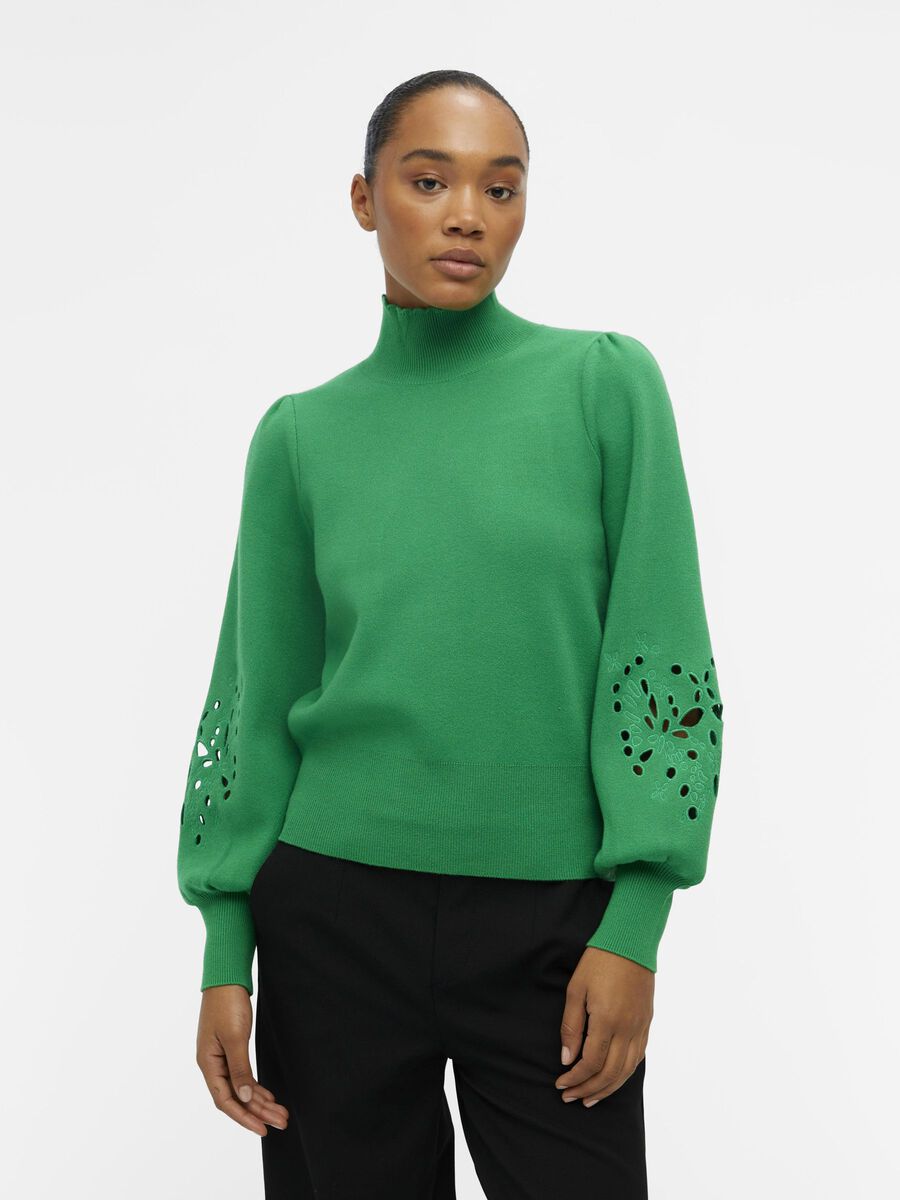 Object Collectors Item EMBROIDERED PULLOVER, Fern Green, highres - 23040749_FernGreen_003.jpg