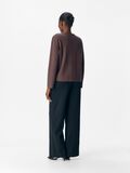 Product image thumbnail - LONG SLEEVED KNITTED PULLOVER, Seal Brown | 3