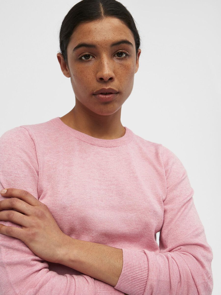 Carousel image - SWETER Z DZIANINY, Begonia Pink | 5