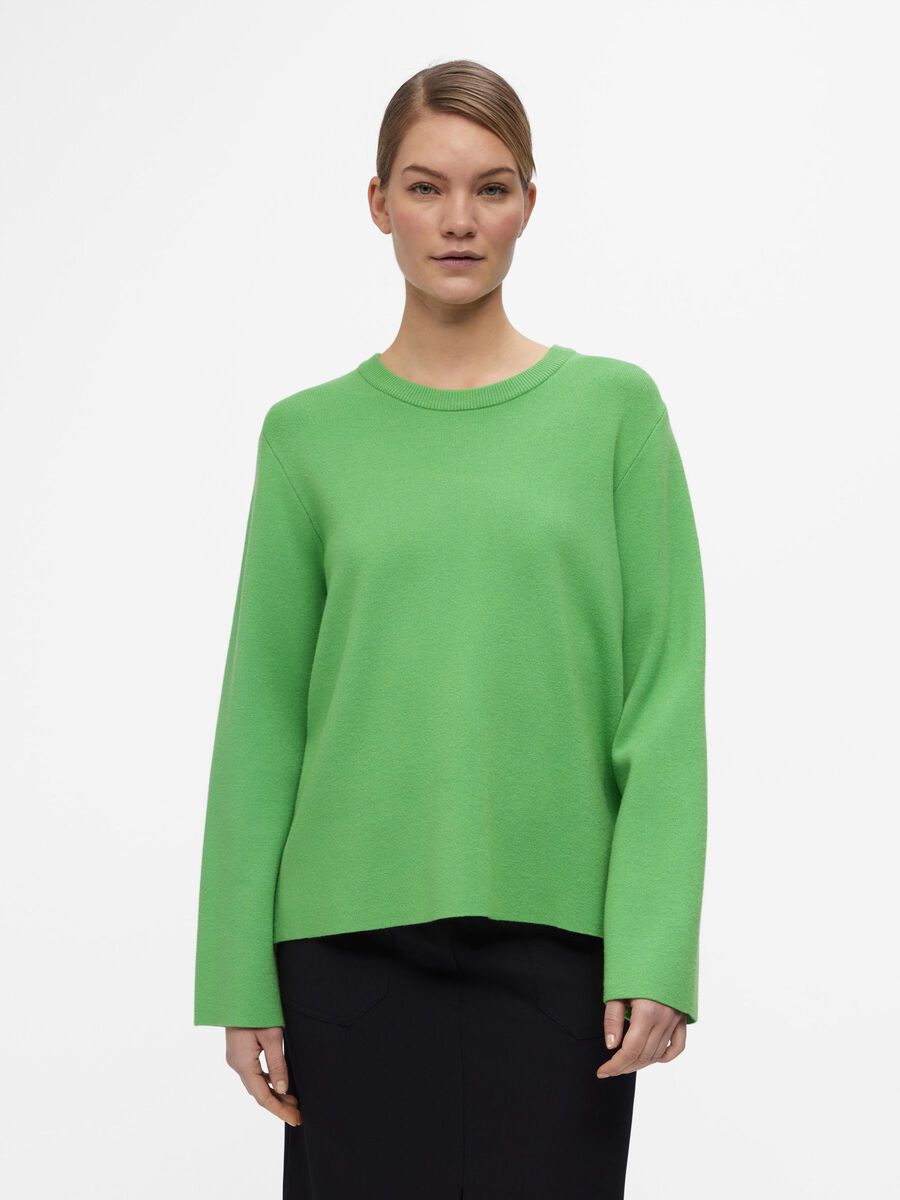 Object Collectors Item LONG SLEEVED KNITTED PULLOVER, Vibrant Green, highres - 23043511_VibrantGreen_003.jpg
