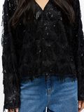 Product image thumbnail - BEADED WRAP CARDIGAN, Black | 5