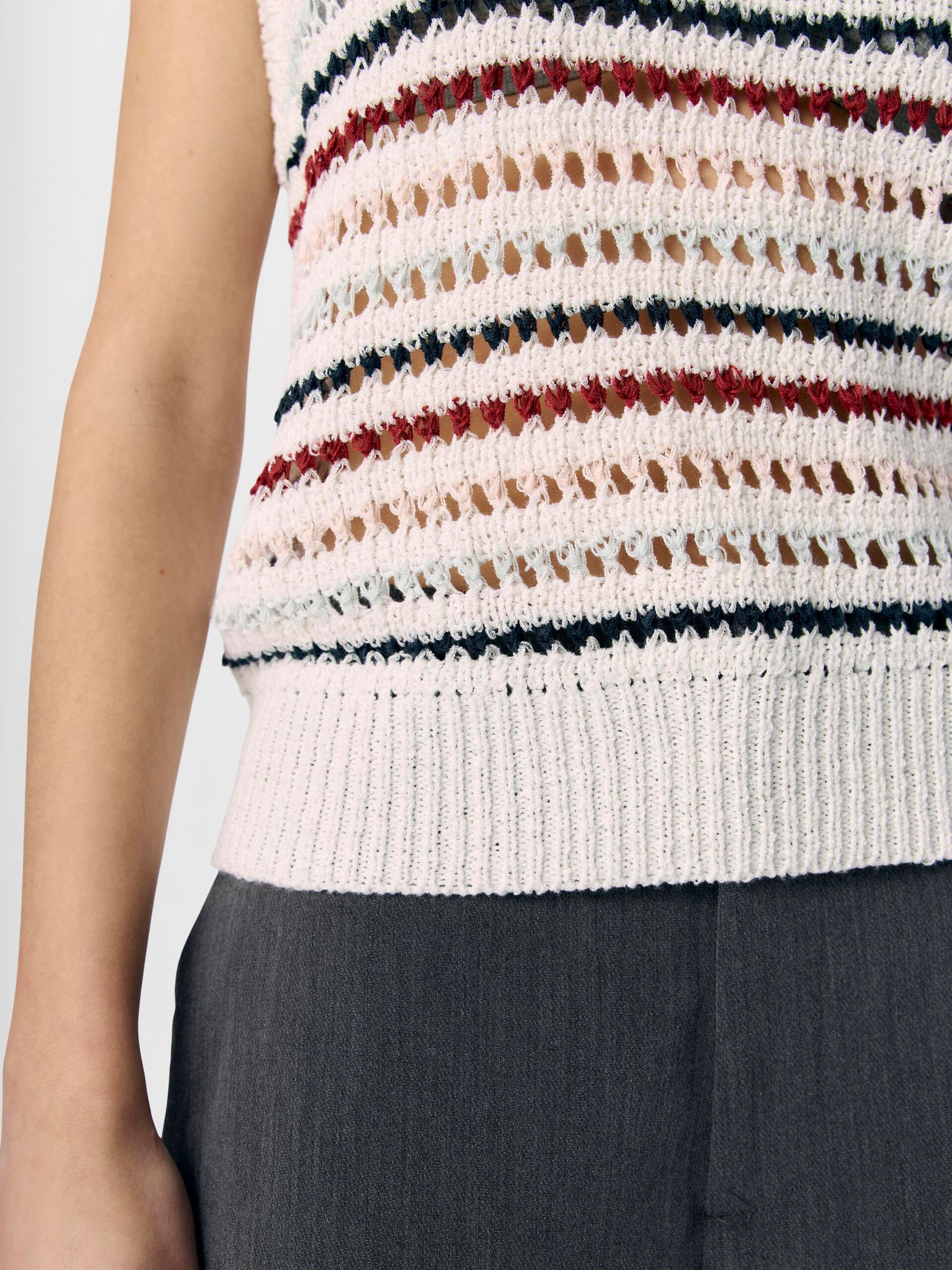 Carousel image - KNITTED VEST TOP, Cloud Dancer | 5