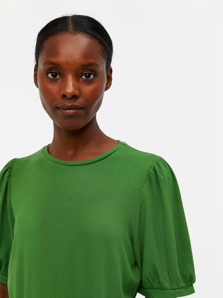 Carousel image - MANCHES BALLON TOP, Artichoke Green | 5