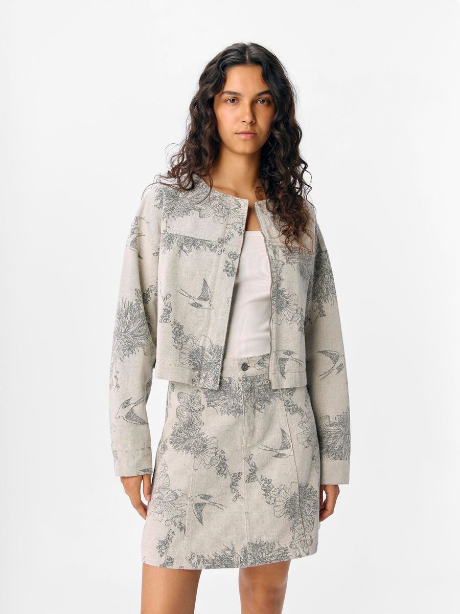 Product carousel image - PRINTET DENIMSKJØRT, White Sand | 6