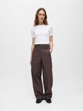 Product image thumbnail - WIDE-LEG TROUSERS, Seal Brown | 4