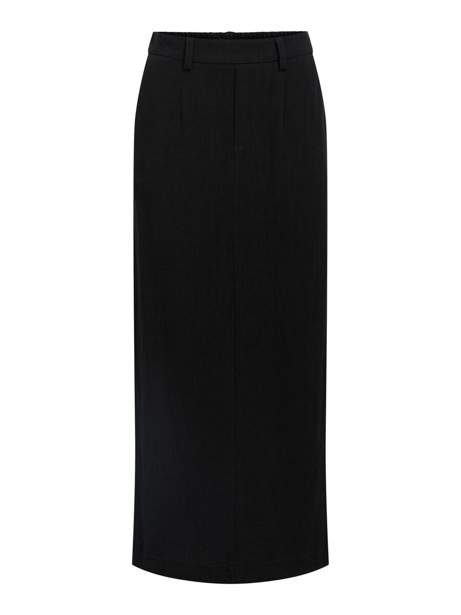 OBJECT LINEN PENCIL SKIRT, Black, highres - 23044354_Black_001.jpg