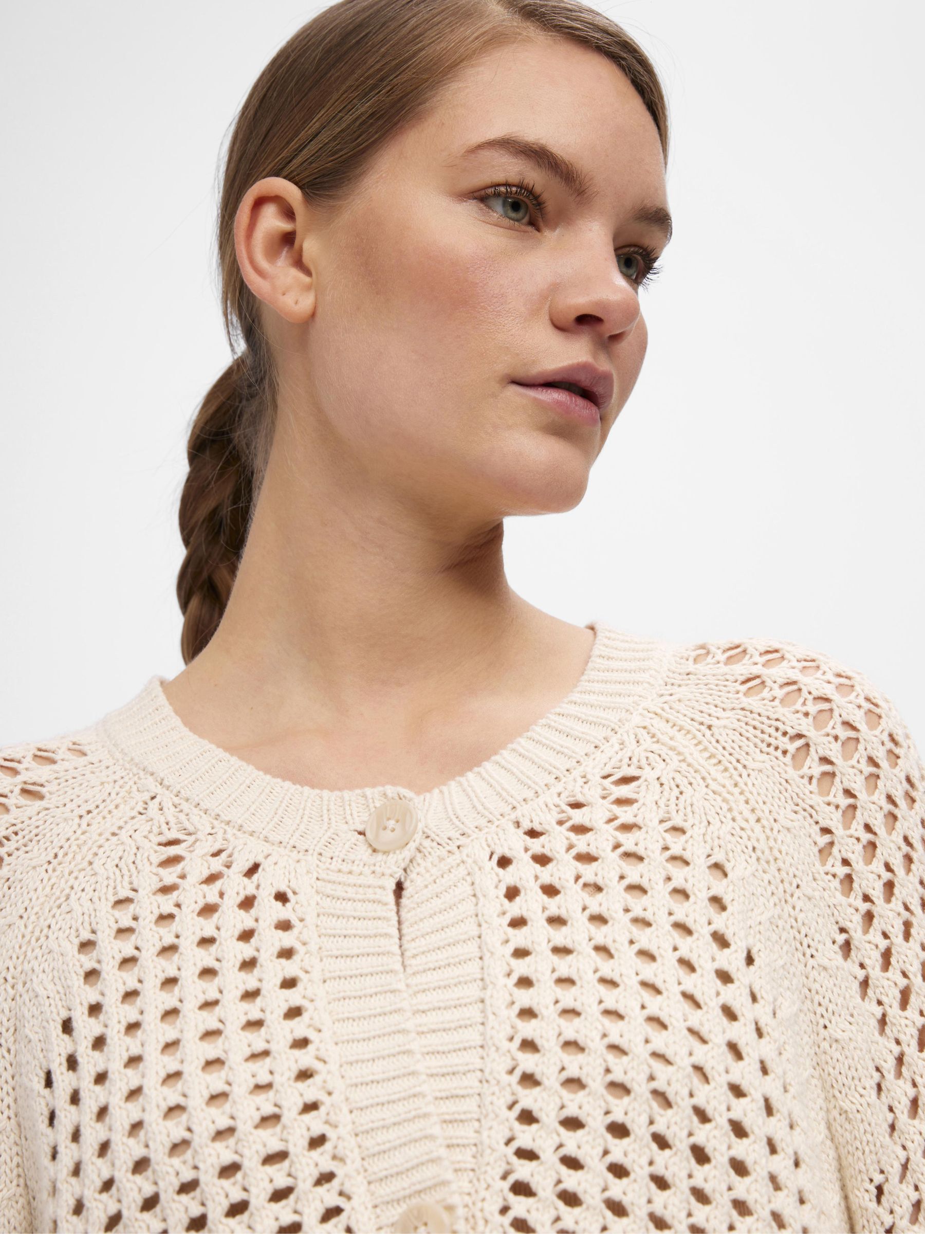 OPEN WEAVE CARDIGAN Grey .OBJECT CI Austria