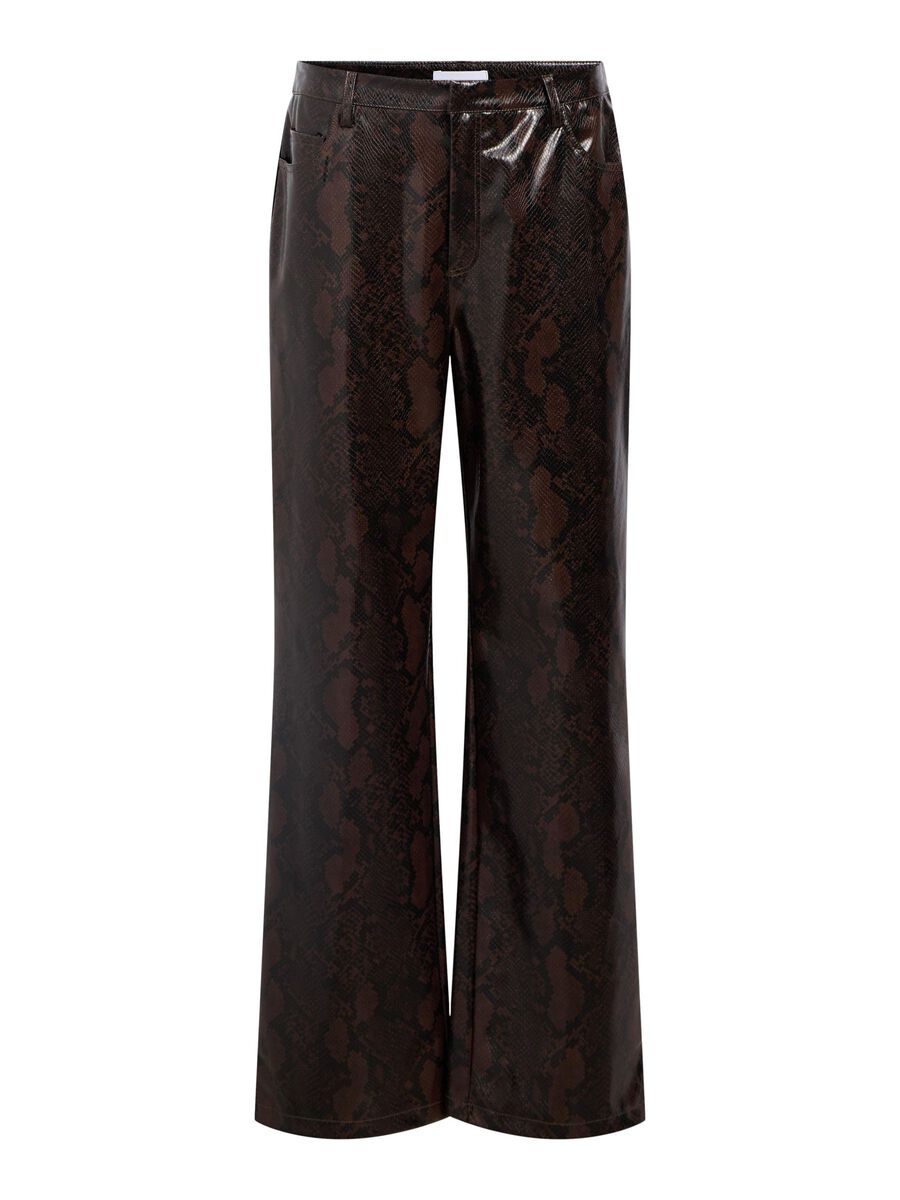 Carousel image - SLANGENPRINT BROEK, Seal Brown | 1