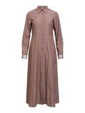 Product image thumbnail - MAXI LENGTH SHIRT DRESS, Cocoa Brown | 1