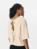 OBJECT SHORT-SLEEVED KNITTED CARDIGAN, Sandshell, highres - 23044018_Sandshell_007.jpg