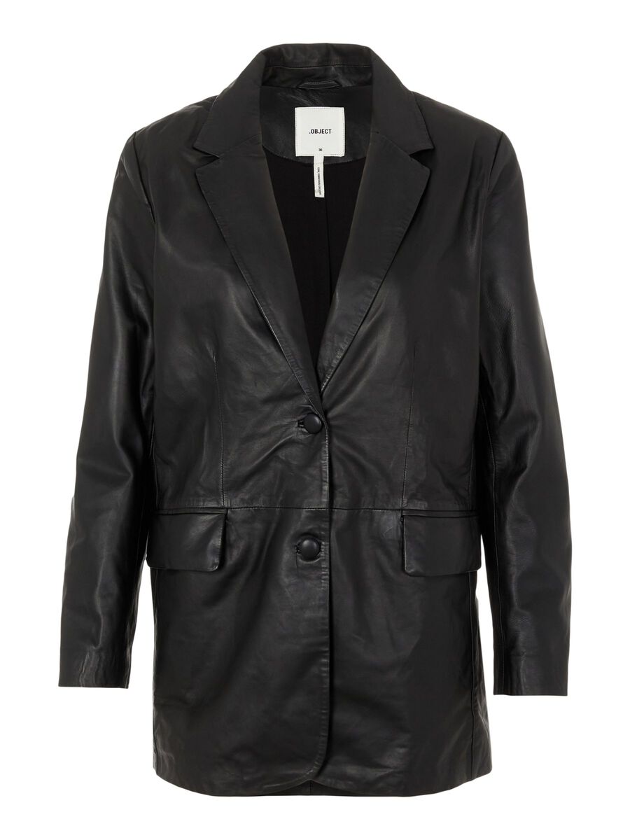 OBJECT OVERSIZE LEDER BLAZER, Black, highres - 23034336_Black_001.jpg