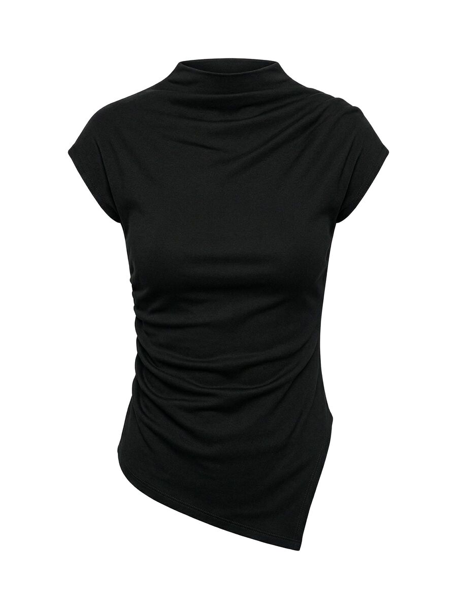 Product carousel image - RYNKEEFFEKT ASYMMETRISK TOP, Black | 1