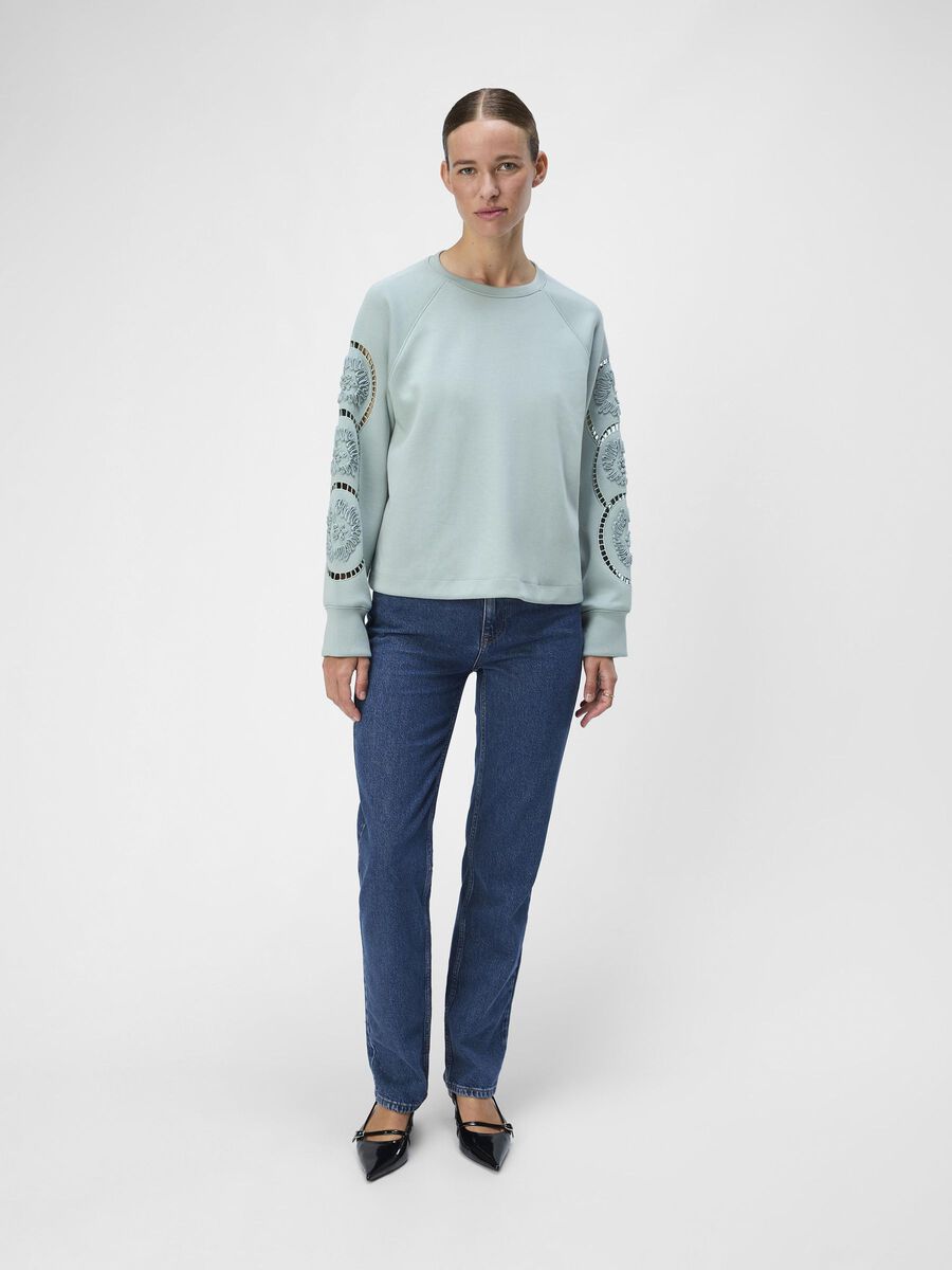 Carousel image - EMBROIDERED SWEATSHIRT, Slate | 4